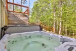 Terrace level hot tub